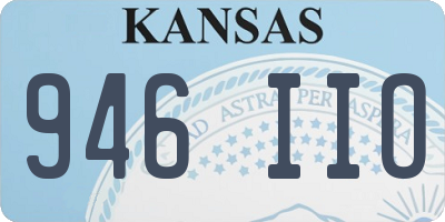 KS license plate 946IIO