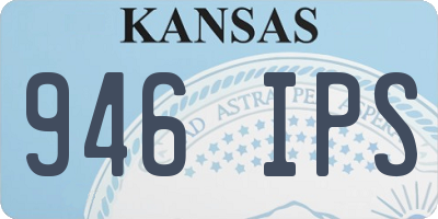 KS license plate 946IPS