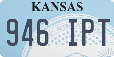 KS license plate 946IPT