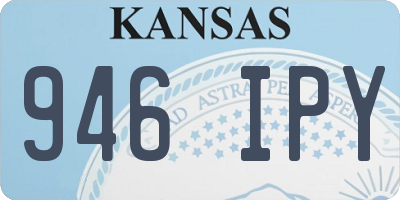 KS license plate 946IPY
