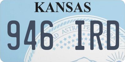KS license plate 946IRD