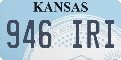 KS license plate 946IRI