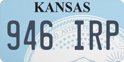 KS license plate 946IRP
