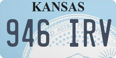 KS license plate 946IRV