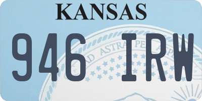 KS license plate 946IRW