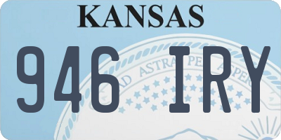 KS license plate 946IRY