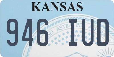 KS license plate 946IUD