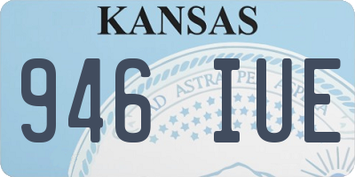 KS license plate 946IUE
