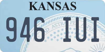 KS license plate 946IUI