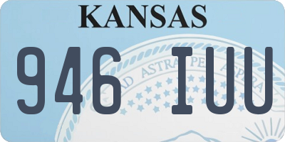 KS license plate 946IUU