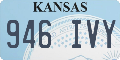 KS license plate 946IVY
