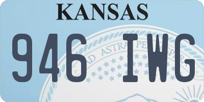 KS license plate 946IWG