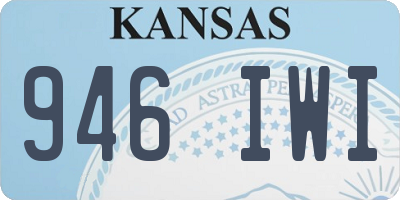 KS license plate 946IWI