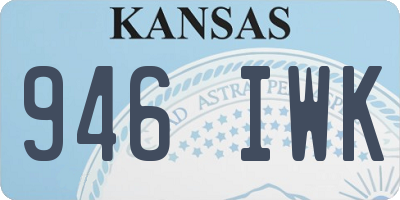 KS license plate 946IWK