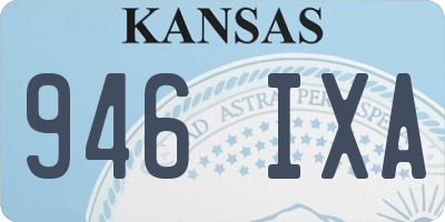 KS license plate 946IXA