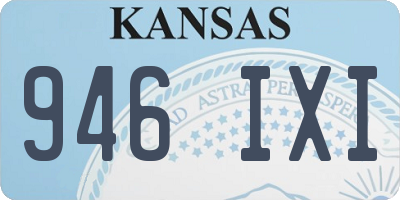 KS license plate 946IXI
