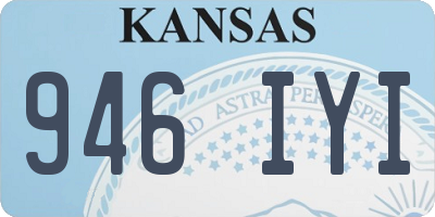 KS license plate 946IYI