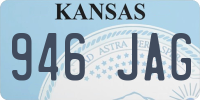 KS license plate 946JAG