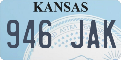 KS license plate 946JAK