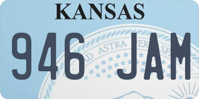 KS license plate 946JAM