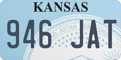 KS license plate 946JAT