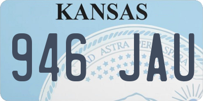 KS license plate 946JAU
