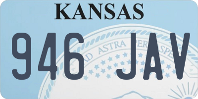KS license plate 946JAV