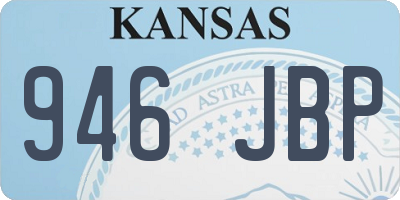 KS license plate 946JBP