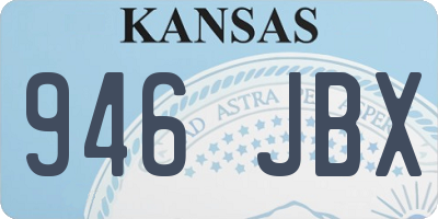 KS license plate 946JBX