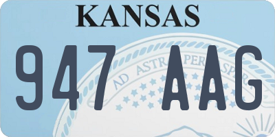 KS license plate 947AAG