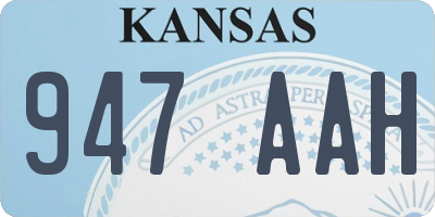 KS license plate 947AAH
