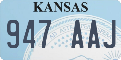 KS license plate 947AAJ