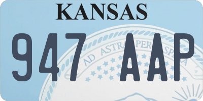 KS license plate 947AAP