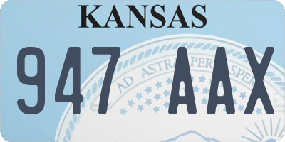 KS license plate 947AAX