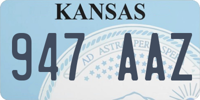 KS license plate 947AAZ
