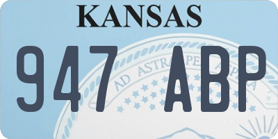 KS license plate 947ABP