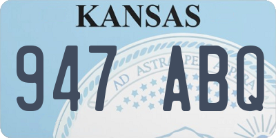 KS license plate 947ABQ