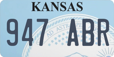KS license plate 947ABR