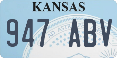 KS license plate 947ABV