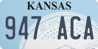 KS license plate 947ACA