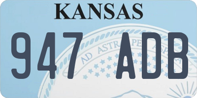 KS license plate 947ADB
