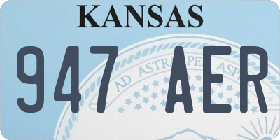 KS license plate 947AER