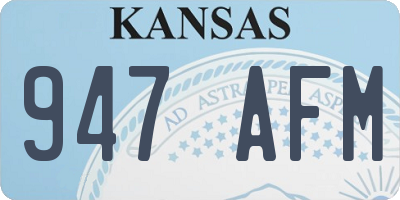 KS license plate 947AFM