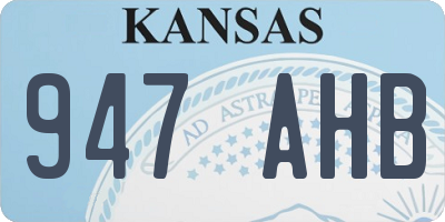 KS license plate 947AHB