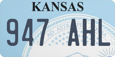 KS license plate 947AHL