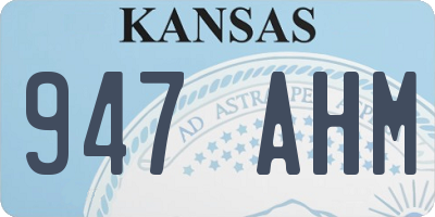 KS license plate 947AHM