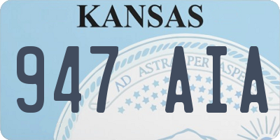 KS license plate 947AIA