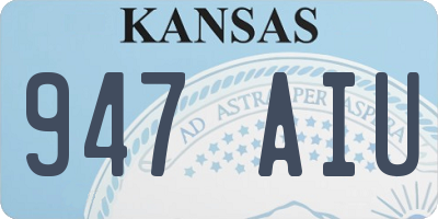 KS license plate 947AIU