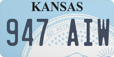 KS license plate 947AIW