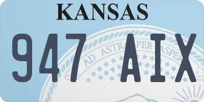 KS license plate 947AIX